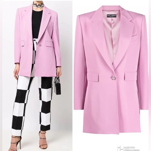 Dolce & Gabbana pink single breasted blazer NWT - Picture 1 of 14